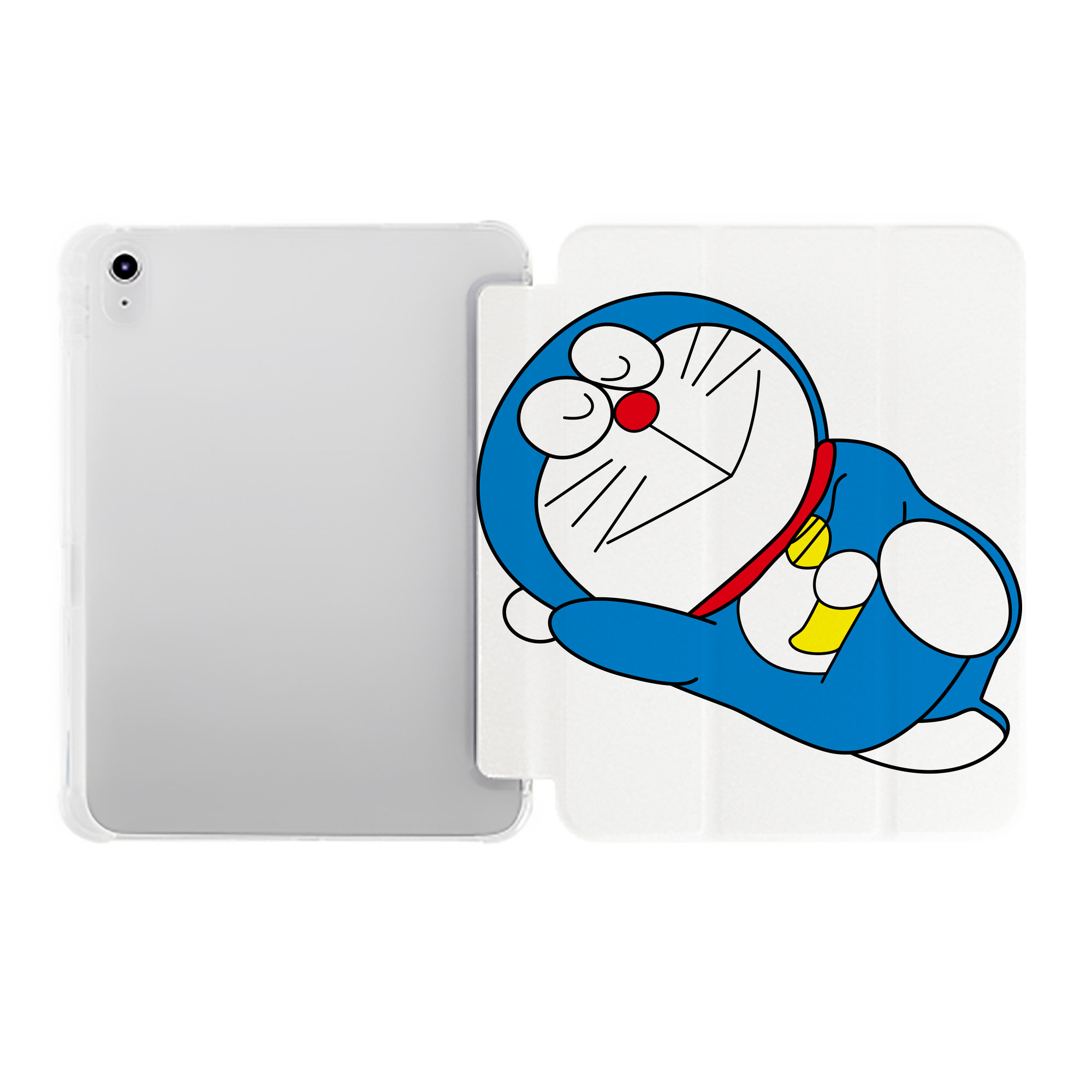 （画像用） ドラえもん Doraemon IPad ケース ペン収納付き 三つ折りスタンド PUレザー×シリコン 対応機種9.5/10.5/10.9インチ